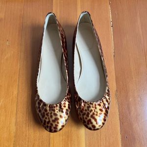 J. Crew Patent Tortoise Cece Ballet Flats - size 9.5